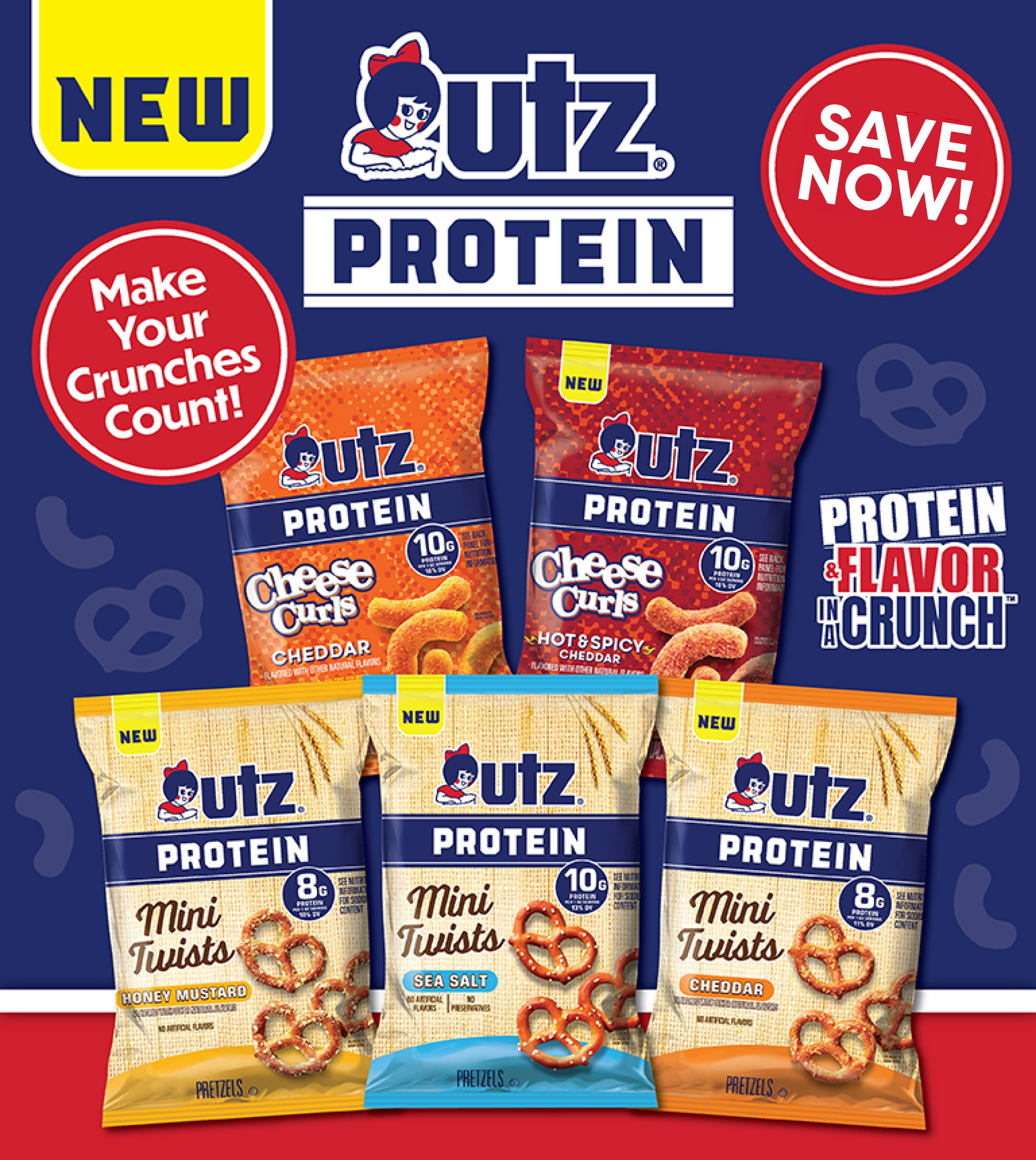 Utz - Utz, Braided Twists Honey Wheat Flavored Pretzels (14 oz